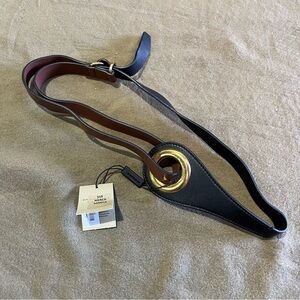 Burberry Grommet Belt Tan Black Sample Womens Small